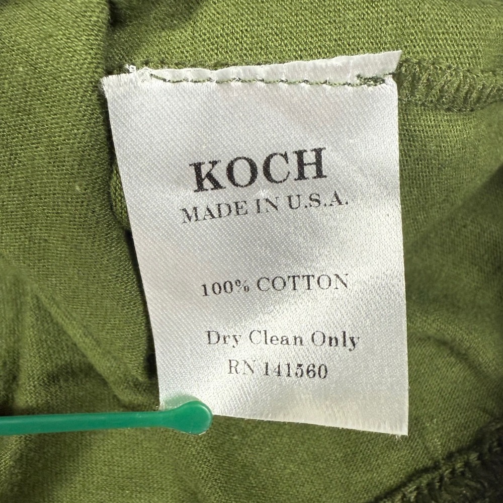 KOCH Fox Sequin Graphic Tee Women Medium Olive Green Embellished USA Cotton - Picture 8 of 8
